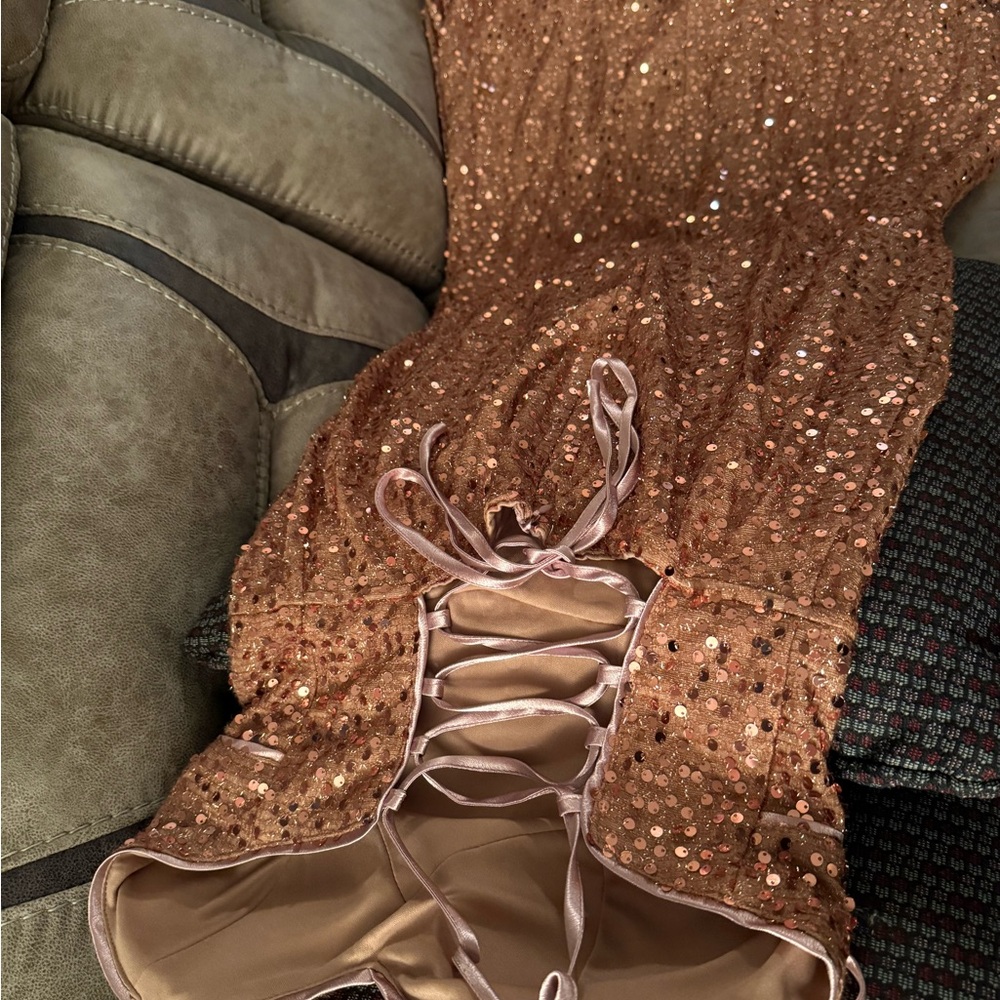Sequin Maxi Dress in Bronze - Picture 7 of 8